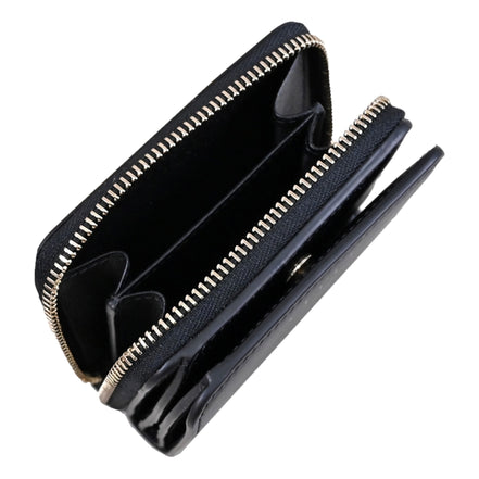 Gucci Black Patent Leather Zip-Around Wallet with Bamboo Pull - available at Queen Bee of Beverly Hills. 