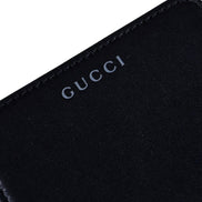 Gucci Black Patent Leather Zip-Around Wallet with Bamboo Pull - available at Queen Bee of Beverly Hills. 