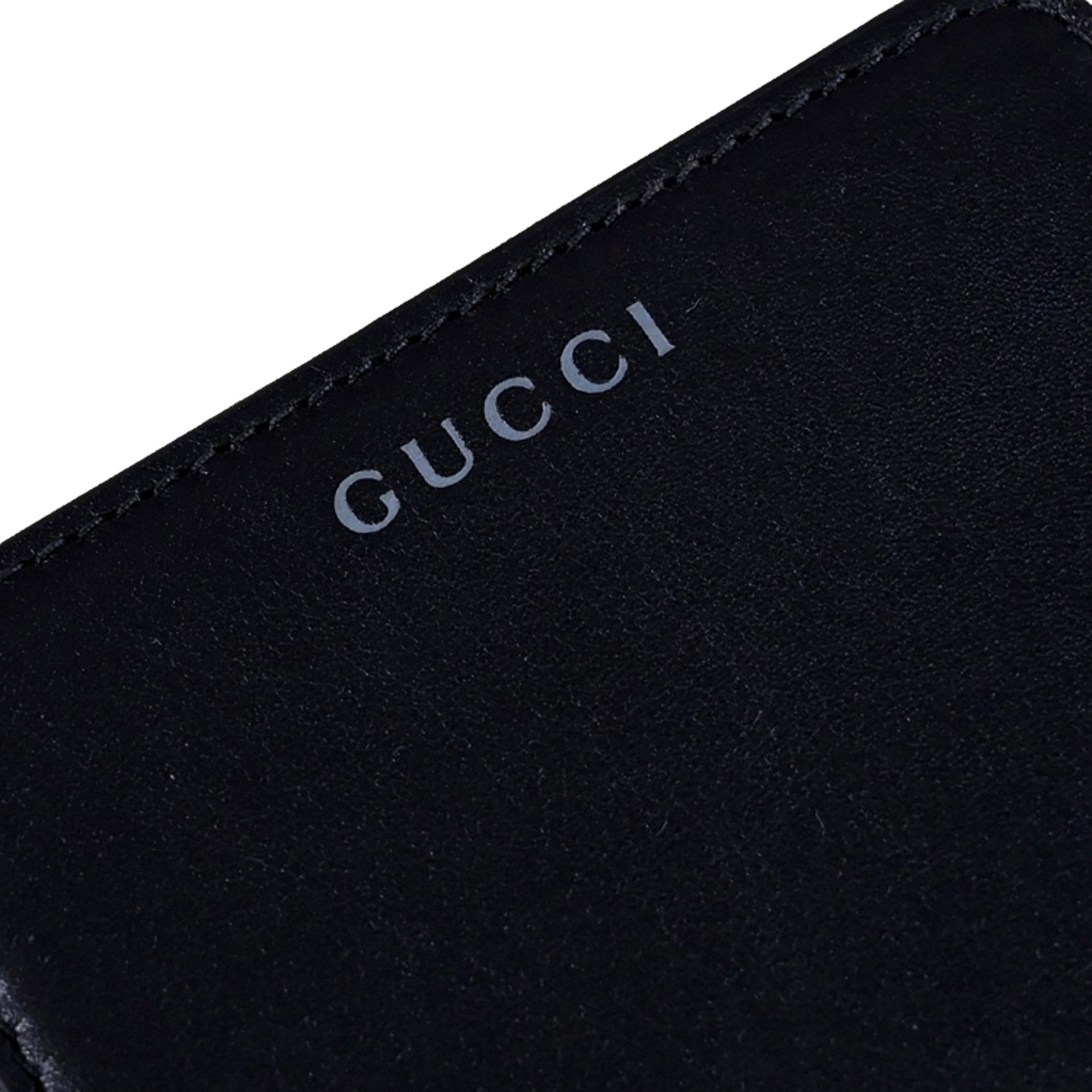 Gucci Black Patent Leather Zip-Around Wallet with Bamboo Pull - available at Queen Bee of Beverly Hills. 