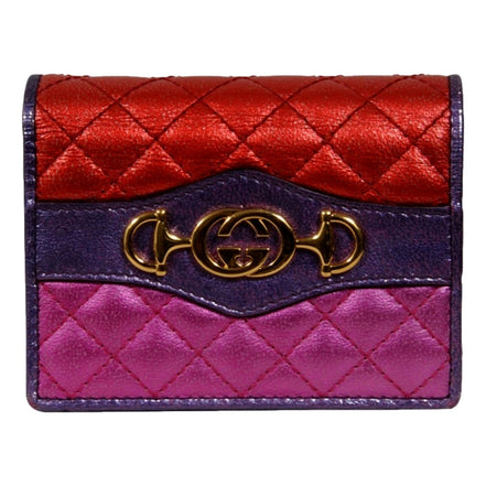 Gucci Zumi Metallic Wallet sold at Queen Bee of Beverly Hills