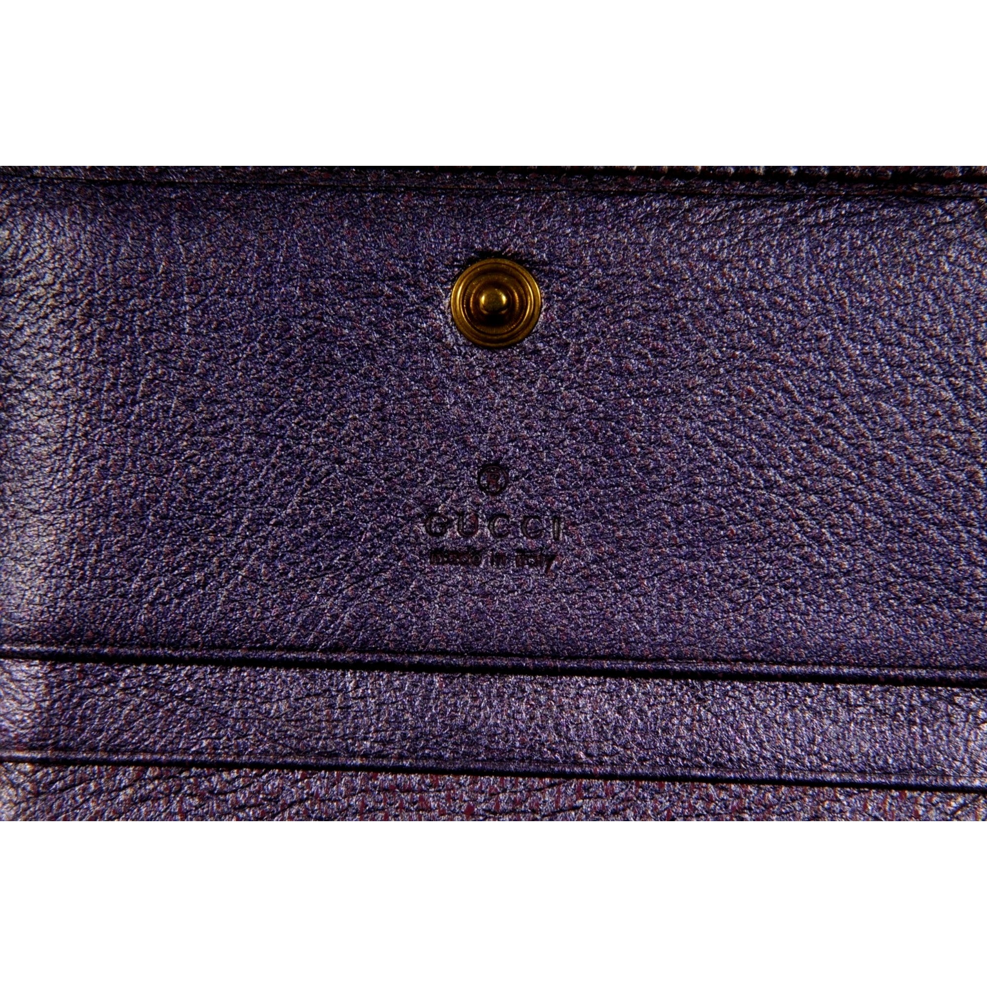 Gucci Zumi Metallic Wallet sold at Queen Bee of Beverly Hills