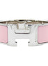 Hermes Clic Clac PM Wide Enamel Rose Cassata Pink Bracelet available at Queen Bee of Beverly Hills