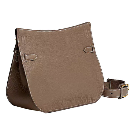 Hermès Jypsière 28 Taupe Leather Shoulder Crossbody Bag - available at Queen Bee of Beverly Hills. 