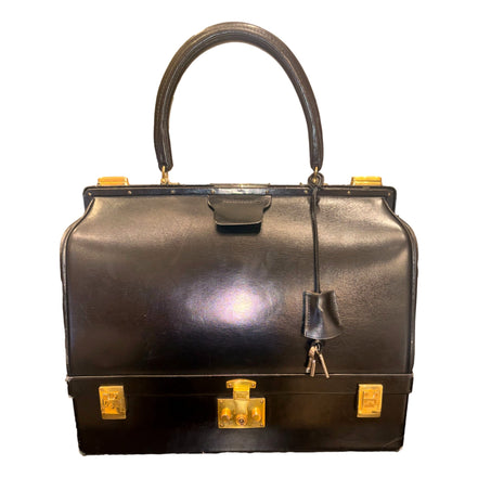 Hermes Vintage Sac Mallette Vanity Trunk Top Handle Bag