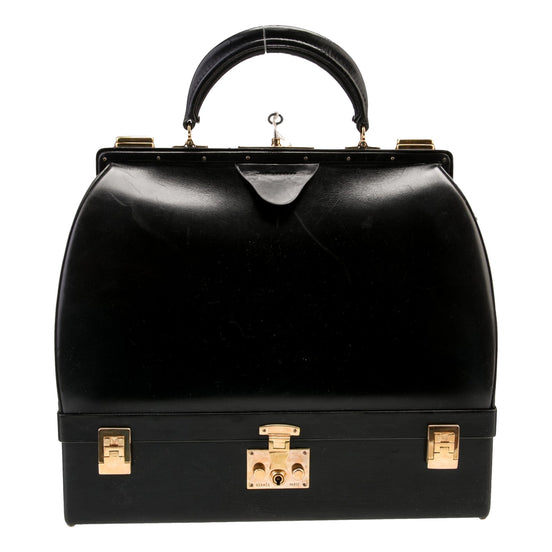 Hermes Vintage Sac Mallette Vanity Trunk Top Handle Bag
