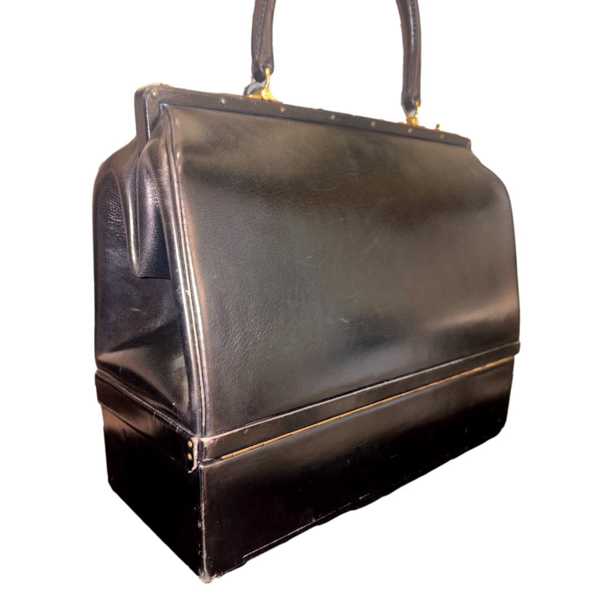 Hermes Vintage Sac Mallette Vanity Trunk Top Handle Bag