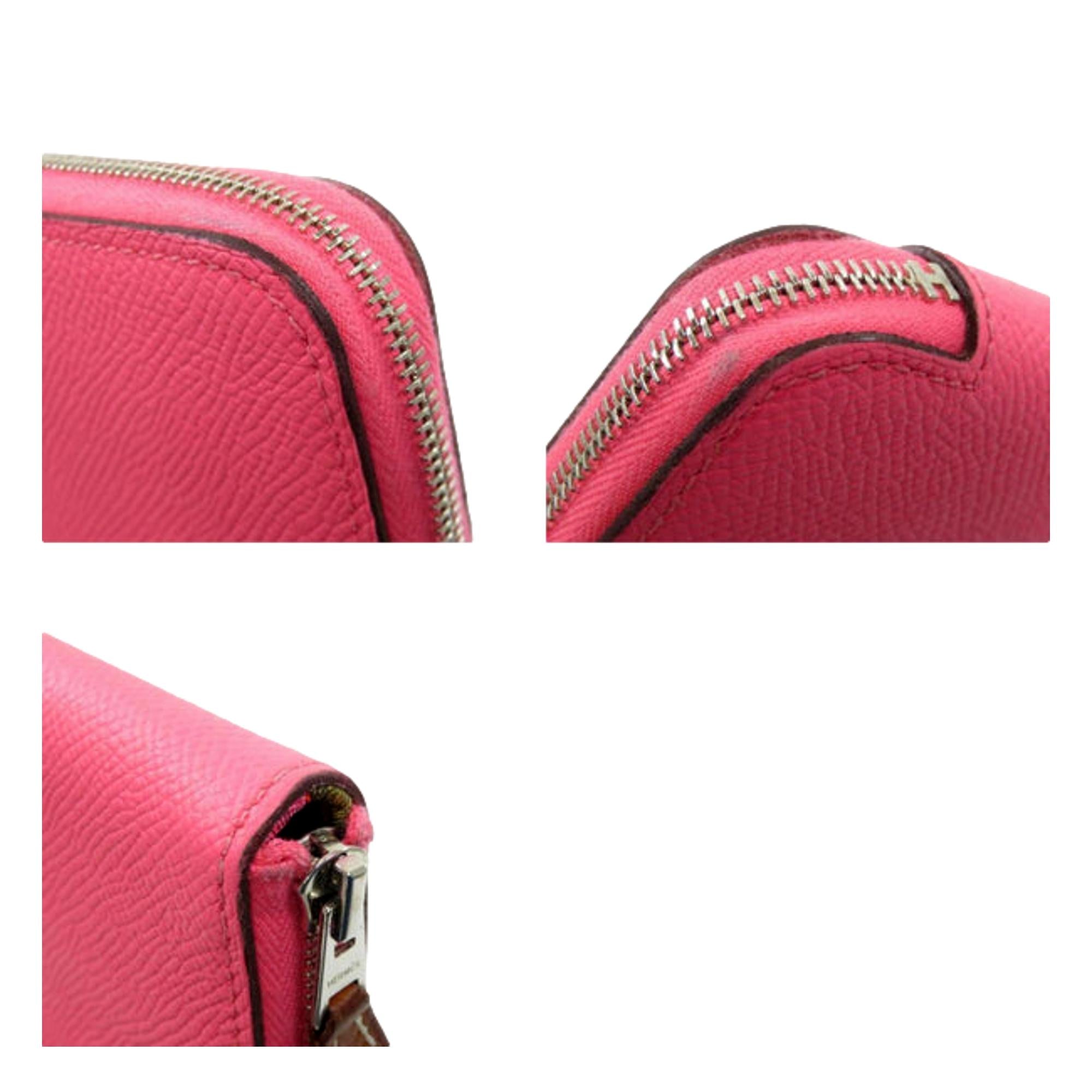Hermes Silk In Pink Leather Zip Around Large Continental Wallet – Queen ...