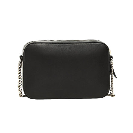 Jimmy Choo Balti Embossed Black Leather Camera Crossbody Bag available at Queen Bee of Beverly Hills