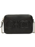 Jimmy Choo Balti Embossed Black Leather Camera Crossbody Bag available at Queen Bee of Beverly Hills
