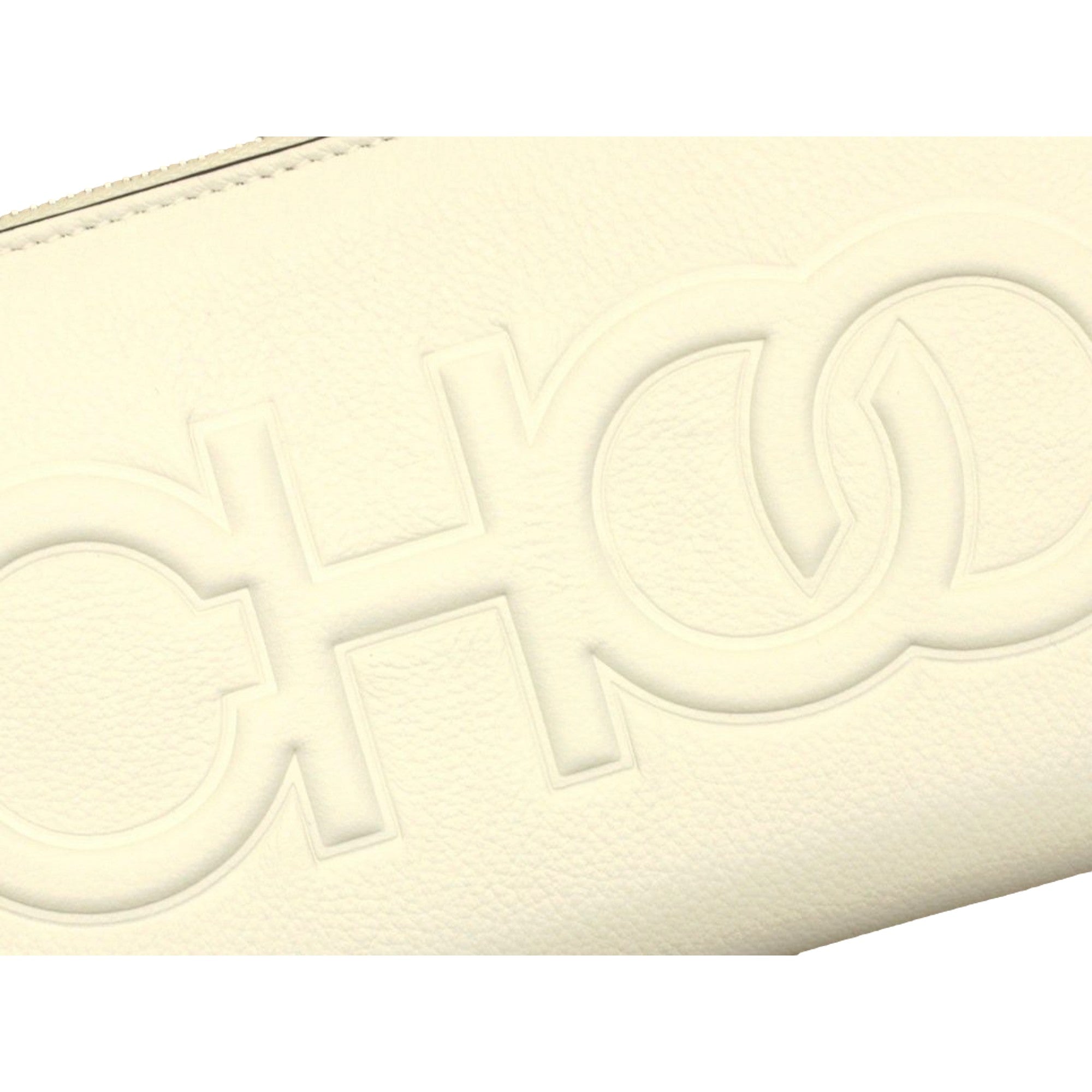 Jimmy Choo Bettina Milk White Leather Long Zip-Around Wallet available at Queen Bee of Beverly Hills