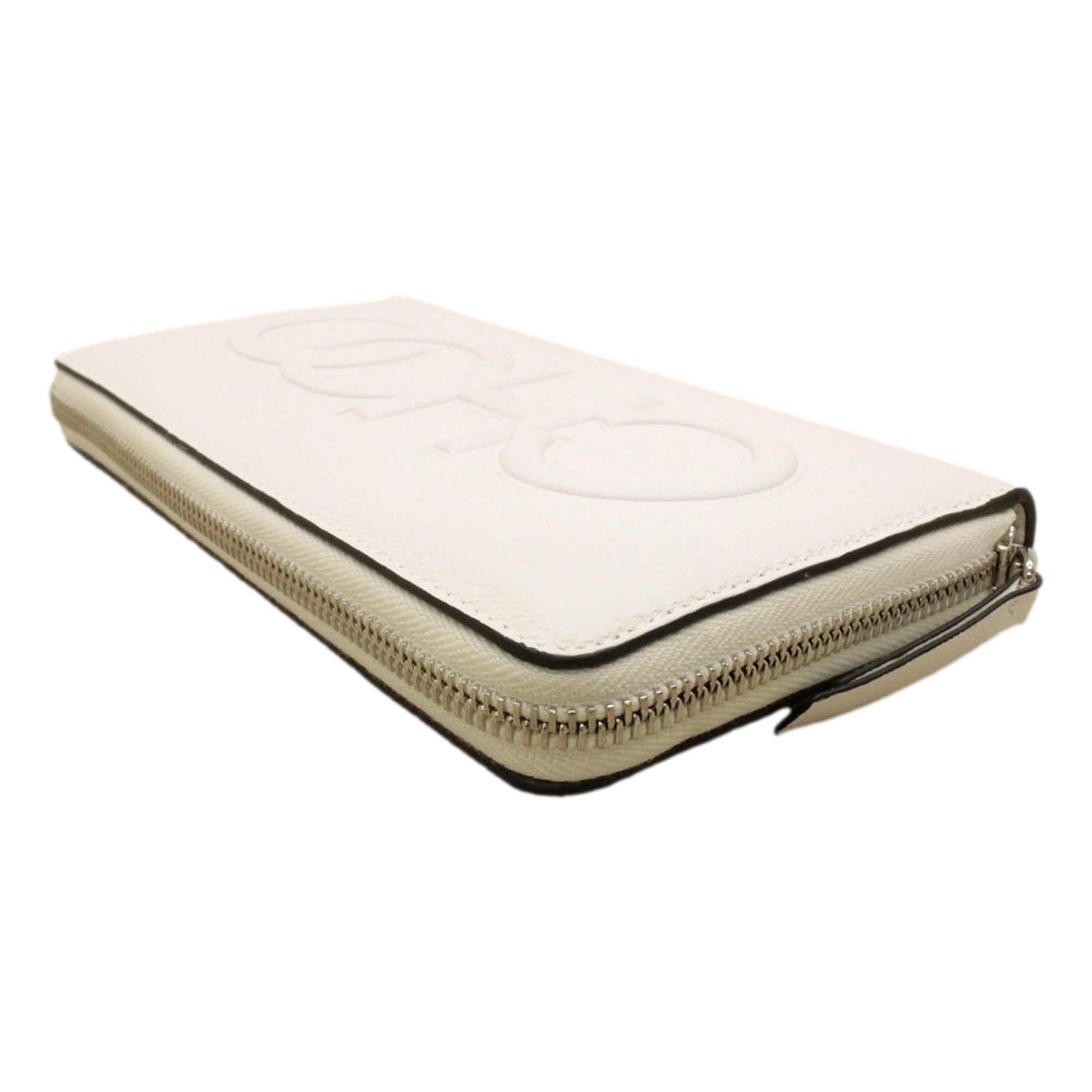 Jimmy Choo Bettina Milk White Leather Long Zip-Around Wallet available at Queen Bee of Beverly Hills