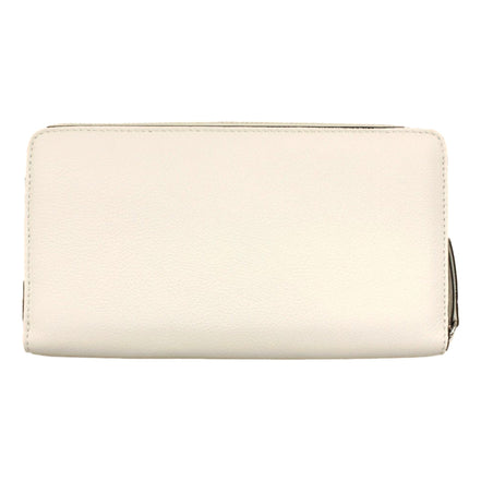 Jimmy Choo Bettina Milk White Leather Long Zip-Around Wallet available at Queen Bee of Beverly Hills