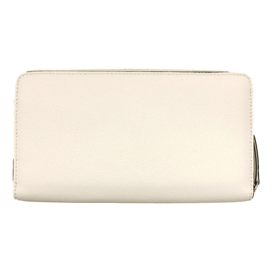 Jimmy Choo Bettina Milk White Leather Long Zip-Around Wallet available at Queen Bee of Beverly Hills