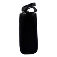 Jimmy Choo Black Leather Mini Shopper Handbag Crossbody Embossed Logo available at Queen Bee of Beverly Hills