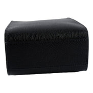 Jimmy Choo Black Leather Mini Shopper Handbag Crossbody Embossed Logo available at Queen Bee of Beverly Hills