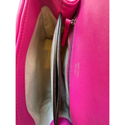 Jimmy Choo Cheri Crystal Medium Top Handle Bag Raffia Pink Leather Trim available at Queen Bee of Beverly Hills