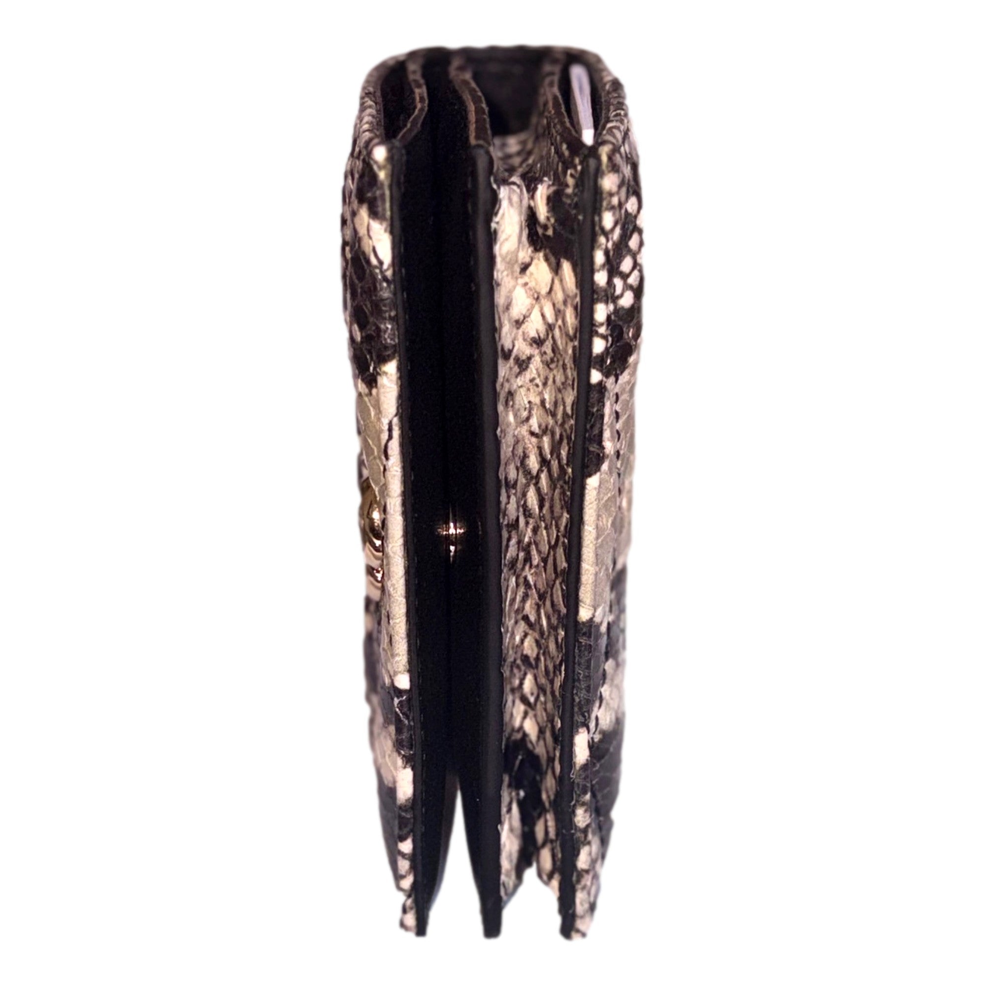 Jimmy Choo Farone Animal Print Leather Card Case Wallet available at Queen Bee of Beverly Hills