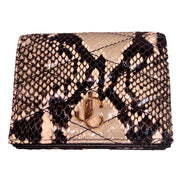 Jimmy Choo Farone Animal Print Leather Card Case Wallet available at Queen Bee of Beverly Hills