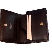Jimmy Choo Farone Animal Print Leather Card Case Wallet available at Queen Bee of Beverly Hills