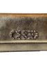 Jimmy Choo Kalina  Crossbody Clutch Bag Crystal Logo Metallic Gold available at Queen Bee of Beverly Hills