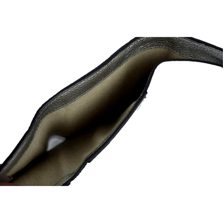 Jimmy Choo Loni Silver Leather Embossed Logo Tri-Fold Card Case Wallet available at Queen Bee of Beverly Hills