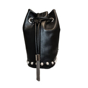 Jimmy Choo Marcheline Pearl Small Bucket Crossbody Bag Black available at Queen Bee of Beverly Hills