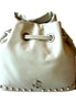 Jimmy Choo Marcheline Pearl Small Bucket Crossbody Bag Ivory available at Queen Bee of Beverly Hills
