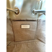 Jimmy Choo Marcheline Pearl Small Bucket Crossbody Bag Ivory available at Queen Bee of Beverly Hills