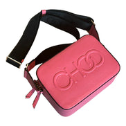 Jimmy Choo Peony Pink Leather Camera Crossbody Bag available at Queen Bee of Beverly Hills