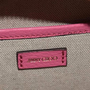 Jimmy Choo Peony Pink Leather Camera Crossbody Bag available at Queen Bee of Beverly Hills