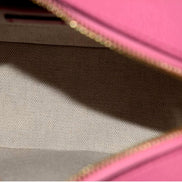 Jimmy Choo Peony Pink Leather Camera Crossbody Bag available at Queen Bee of Beverly Hills