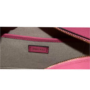 Jimmy Choo Peony Pink Leather Camera Crossbody Bag available at Queen Bee of Beverly Hills
