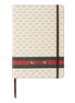 Large Gucci Notebook with Web and Horsebit in Ivory and Brown mini GG available at Queen Bee of Beverly Hills