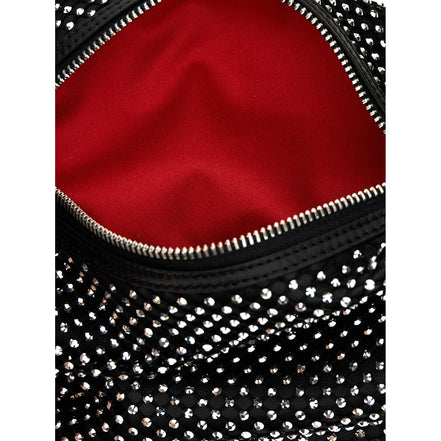 Christian Louboutin Le 54 Chain Black Crystal Studded Leather Shoulder Bag