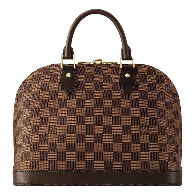 Louis Vuitton Alma PM Damier Ebene Top Handle Handbag available at Queen Bee of Beverly Hills