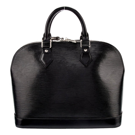 Louis Vuitton Alma Womens Handbag Black Epi Leather MM available at Queen Bee of Beverly Hills