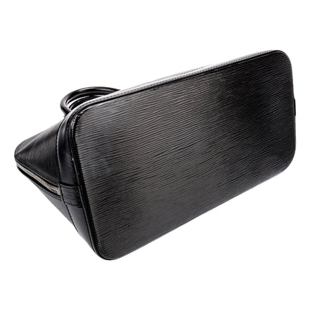 Louis Vuitton Alma Womens Handbag Black Epi Leather MM available at Queen Bee of Beverly Hills