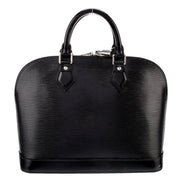 Louis Vuitton Alma Womens Handbag Black Epi Leather MM available at Queen Bee of Beverly Hills