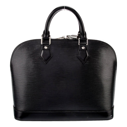 Louis Vuitton Alma Womens Handbag Black Epi Leather MM available at Queen Bee of Beverly Hills