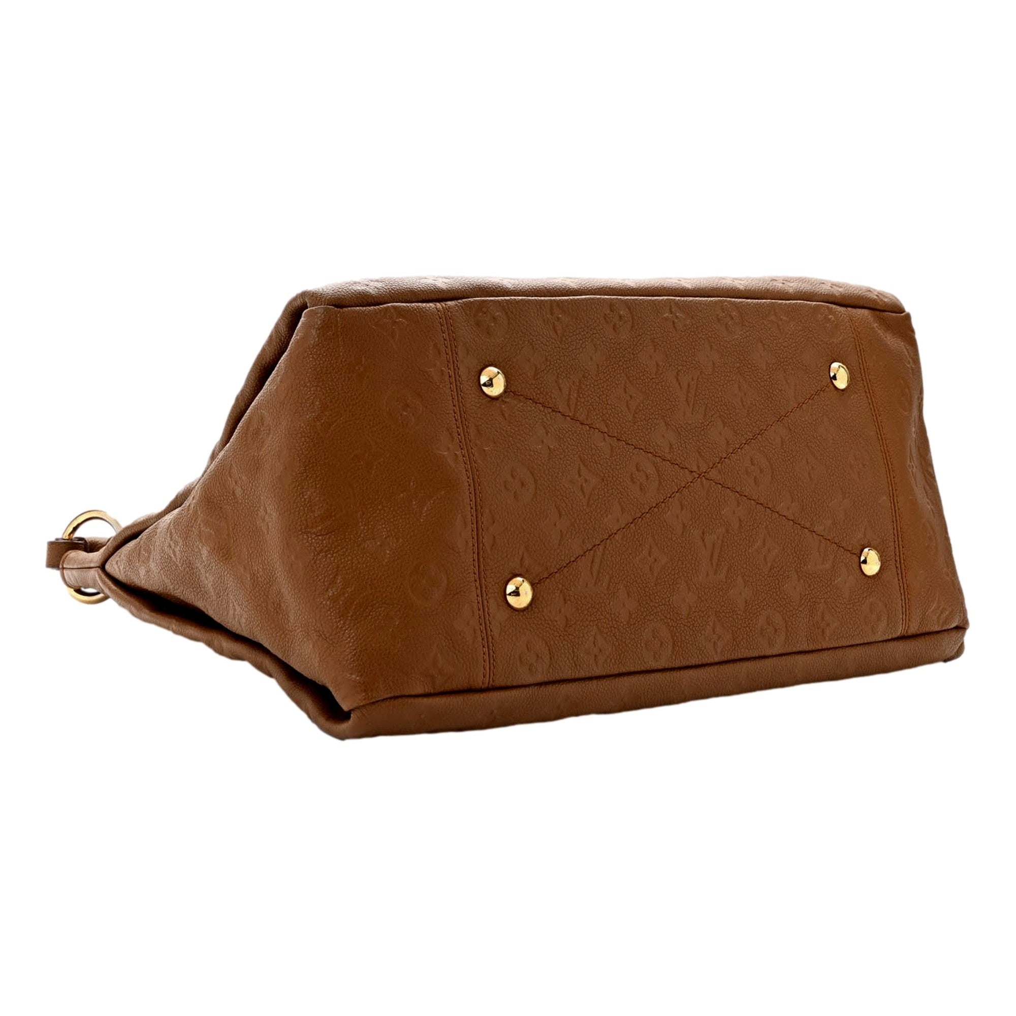 Louis Vuitton Artsy MM Havane Brown Monogram Empreinte available at Queen Bee of Beverly Hills