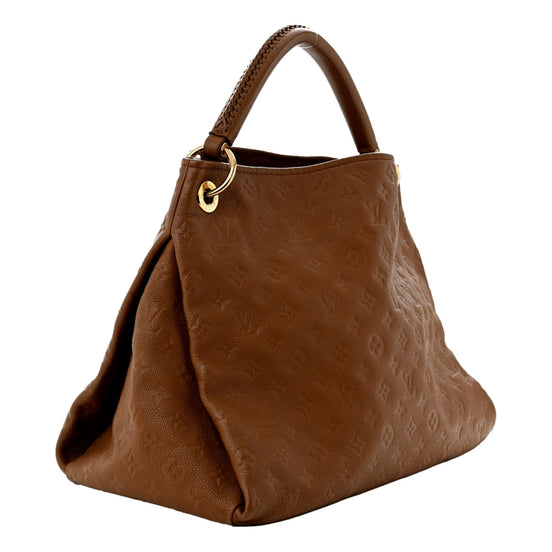 Louis Vuitton Artsy MM Havane Brown Monogram Empreinte available at Queen Bee of Beverly Hills