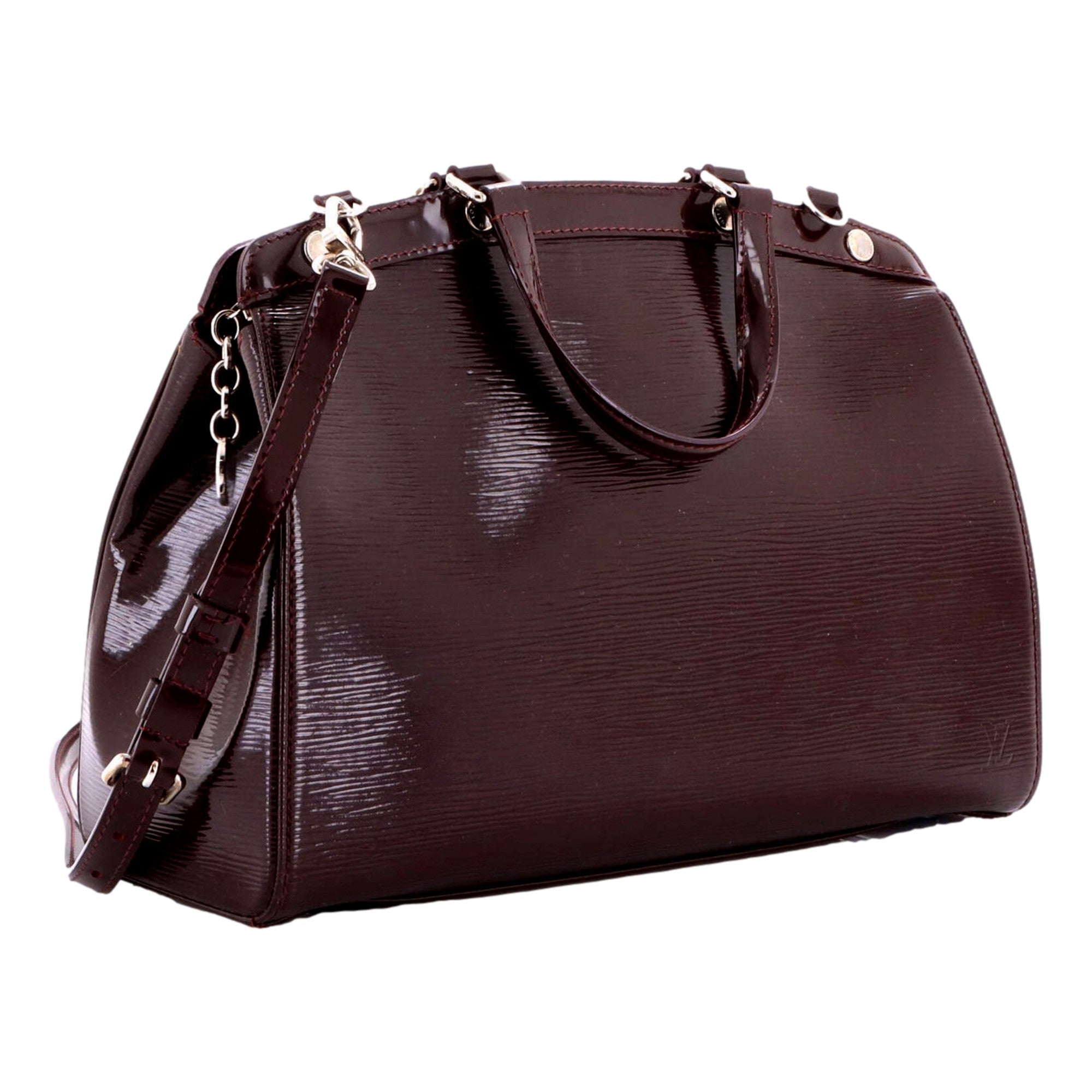 Louis Vuitton Brea MM Electric Epi Leather Prune Red Shoulder Handbag