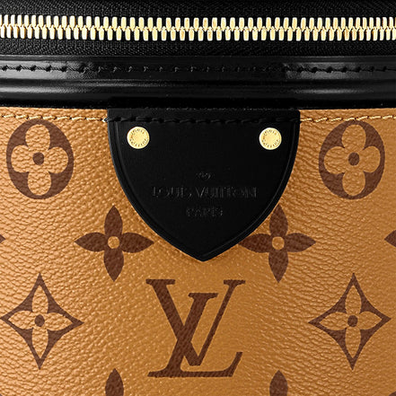 Louis Vuitton Cannes Reverse Monogram Black and Brown Bucket Bag available at Queen Bee of Beverly Hills