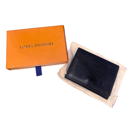 Louis Vuitton Envelope Carte de Visite Black Epi Leather
