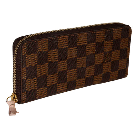 Louis Vuitton Rose Ballerine Damier Ebene Canvas Clemence Zippy Wallet -  available at Queen Bee of Beverly Hills.
