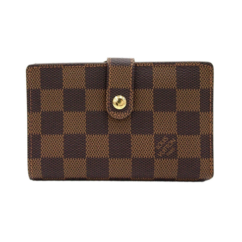 Louis Vuitton Damier Brown Canvas Medium Snap Bifold Wallet at_Queen_Bee_of_Beverly_Hills