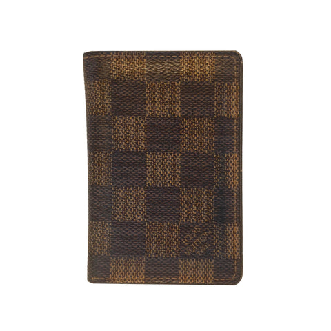 Louis Vuitton Damier Brown Canvas Small Bifold Pocket Organizer Wallet at_Queen_Bee_of_Beverly_Hills