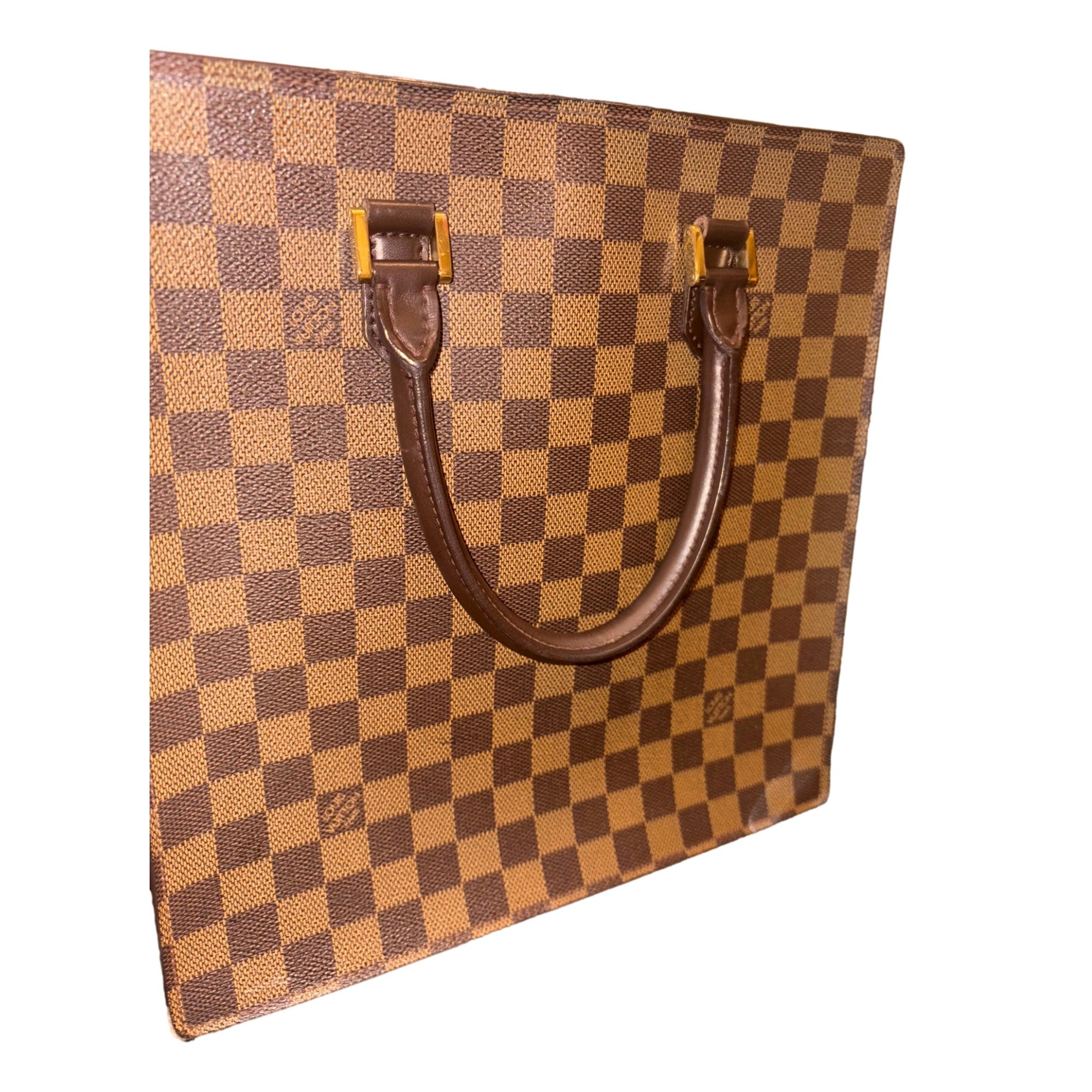 Louis Vuitton Damier Ebene Sac Plat Tote Vintage 1997 available at Queen Bee of Beverly Hills