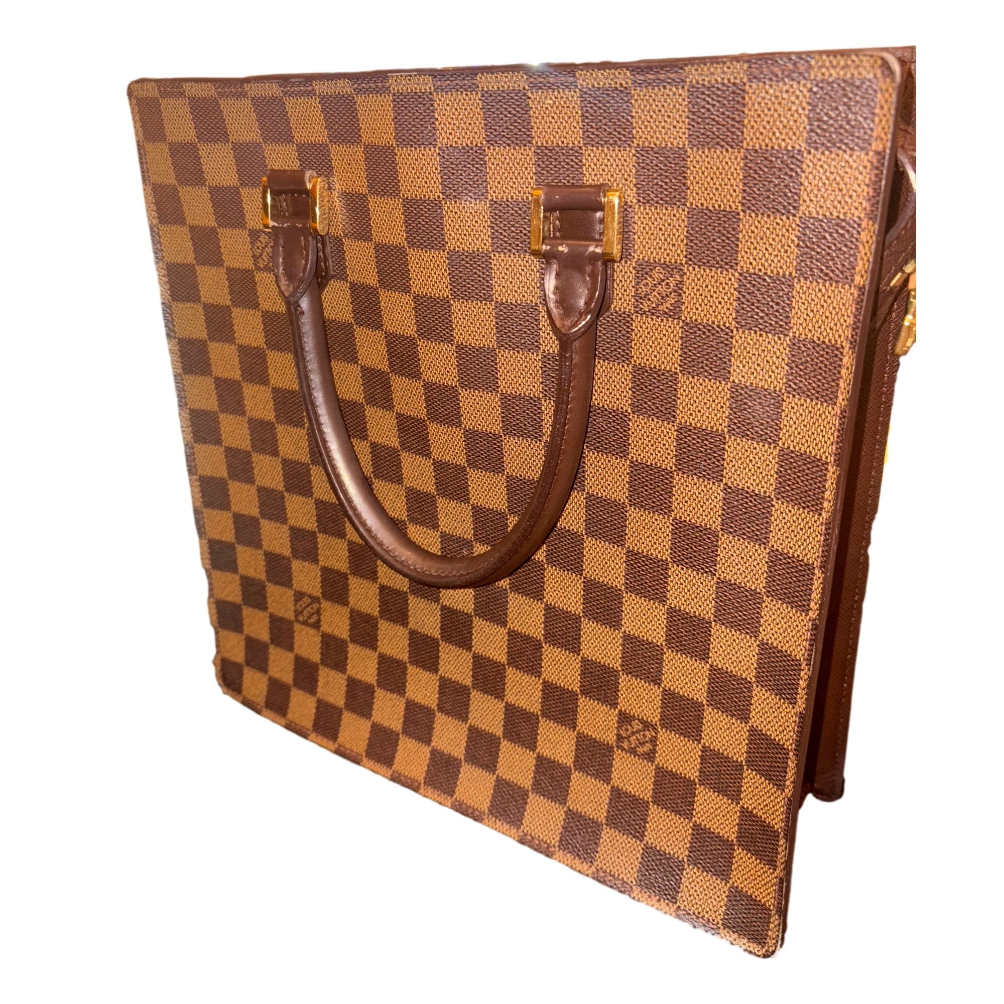 Louis Vuitton Damier Ebene Sac Plat Tote Vintage 1997 available at Queen Bee of Beverly Hills