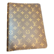 Louis Vuitton Desk Agenda Classic Monogram Canvas Leather Lined Notebook Cover